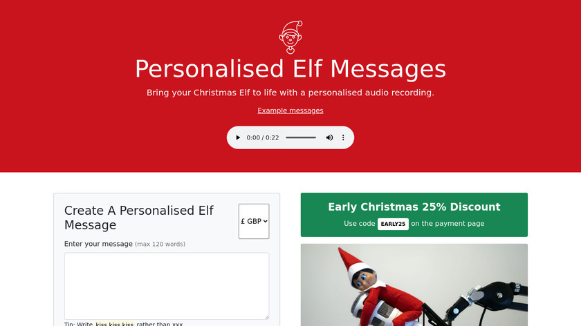 ElfMessages.com Landing Page