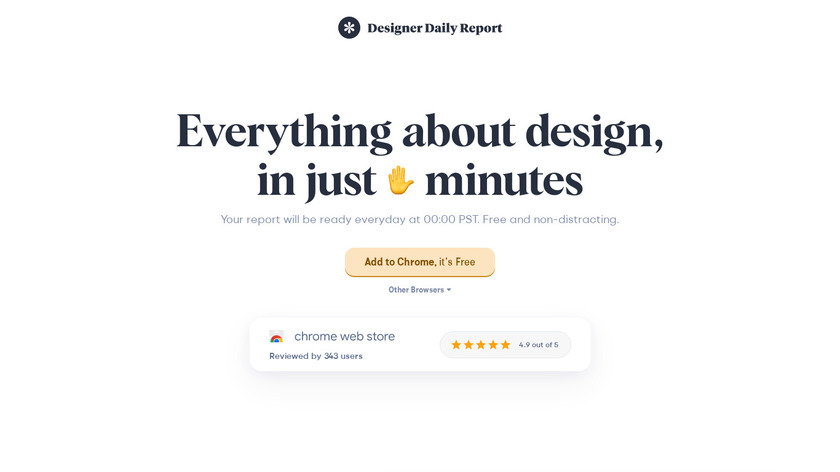 Designer Daily Report Landing Page