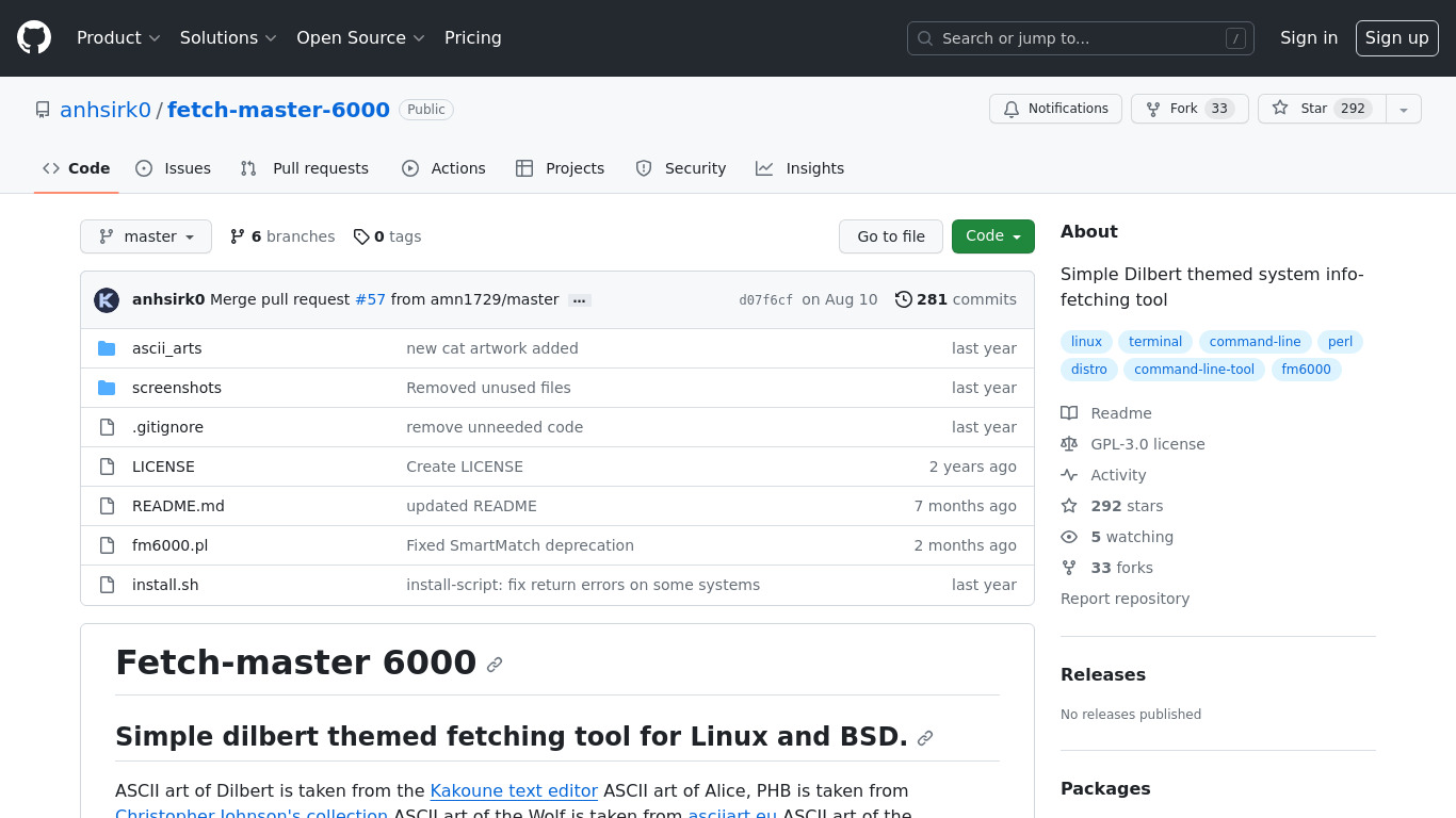 Fetch-master 6000 Landing page