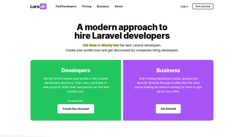 Laradir Landing Page