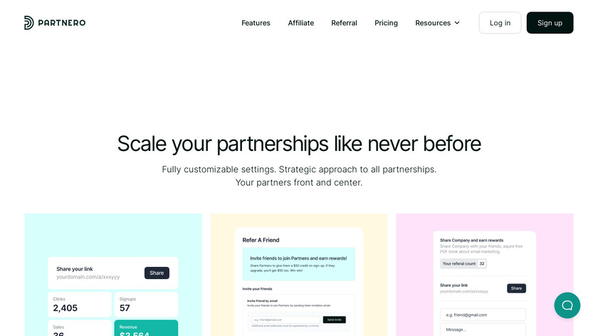Partnero Landing Page