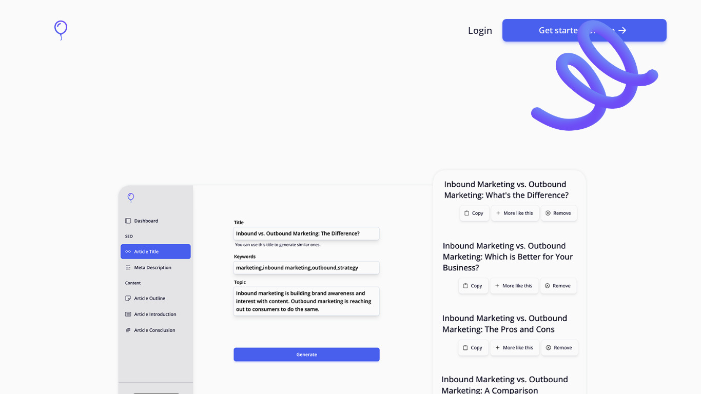Enwrite Beta Landing page