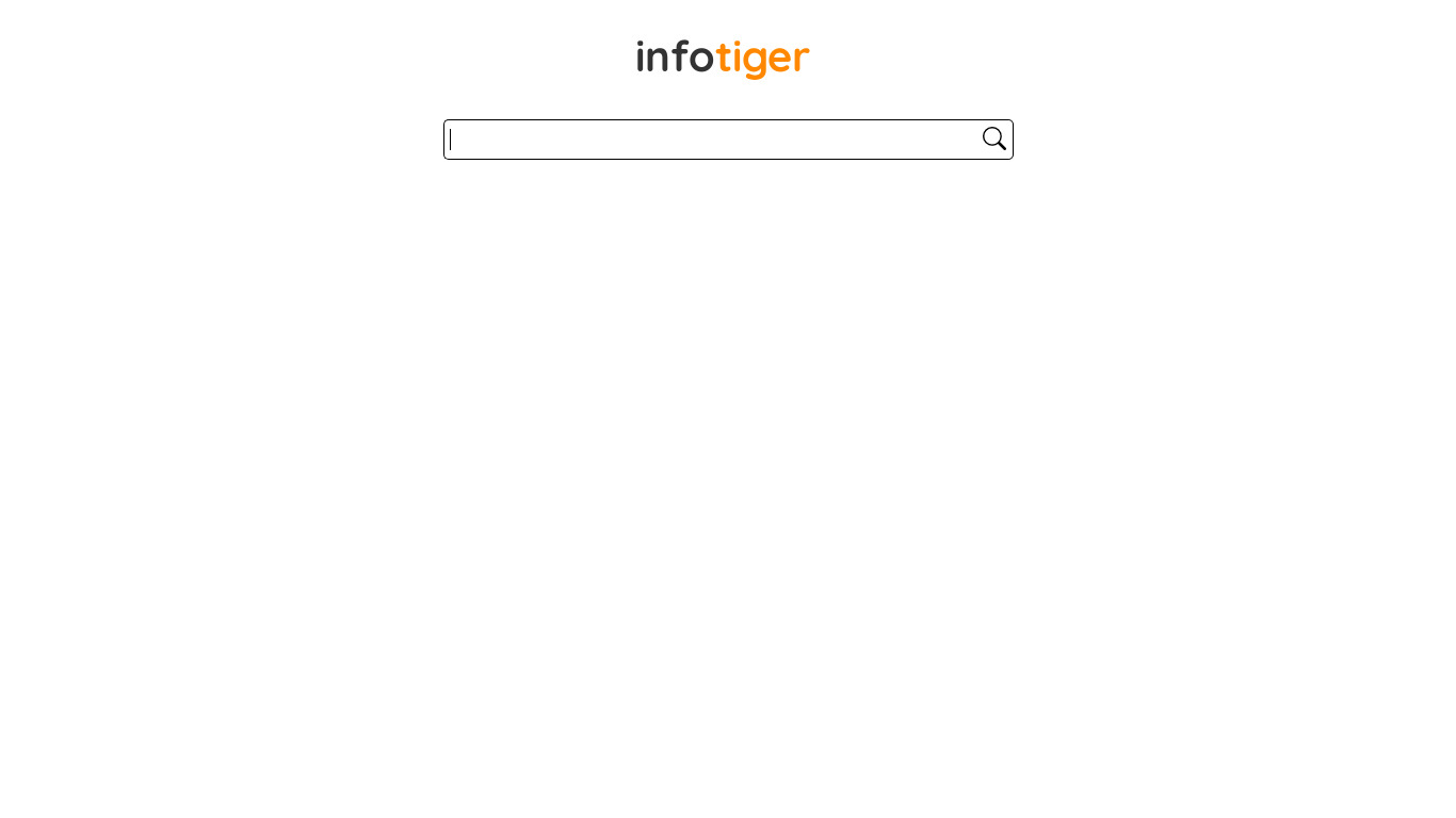 InfoTiger Landing page