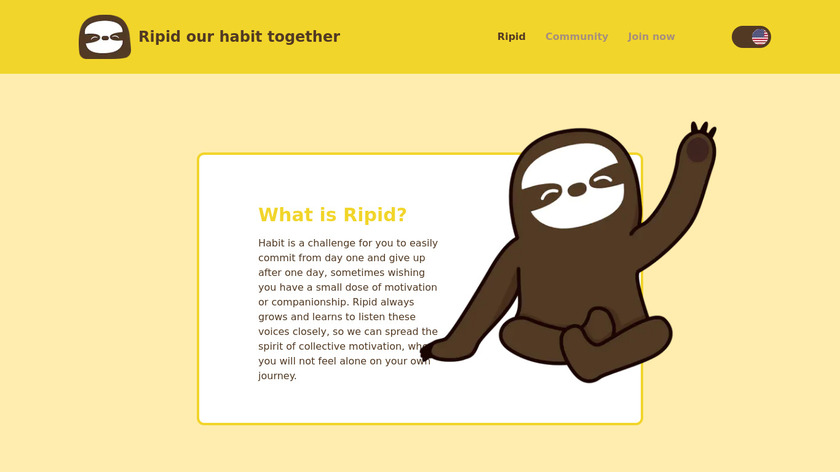Ripid: Habit Community Landing Page