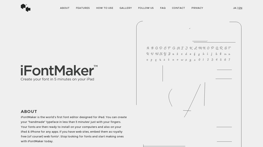 iFontMaker Landing Page