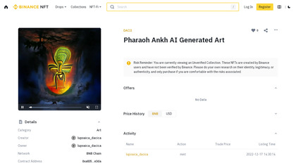 Pharaoh Ankh AI Generated Art image