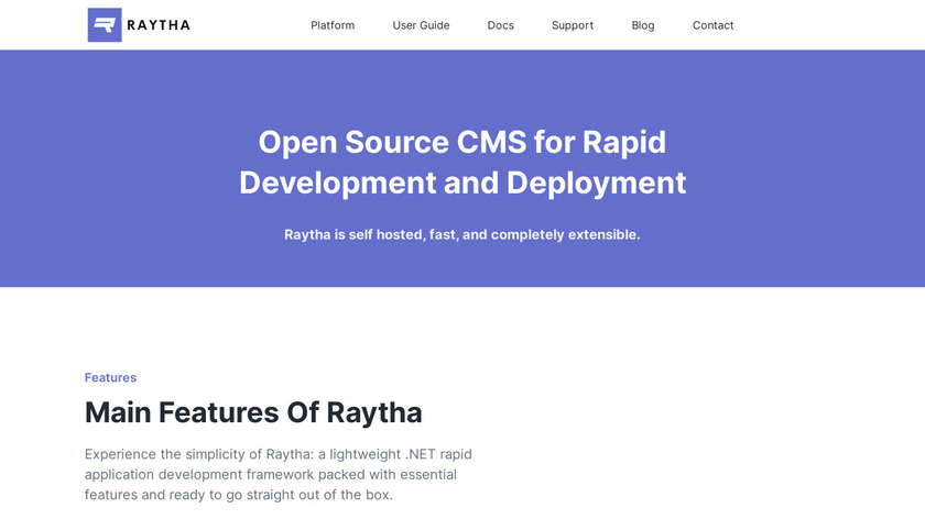 Raytha Landing Page