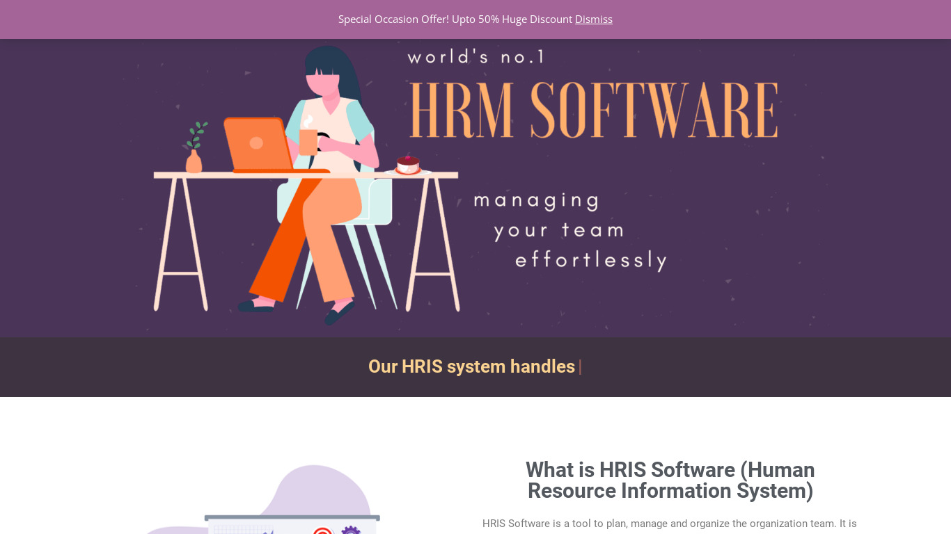 HRM Softworks Landing page
