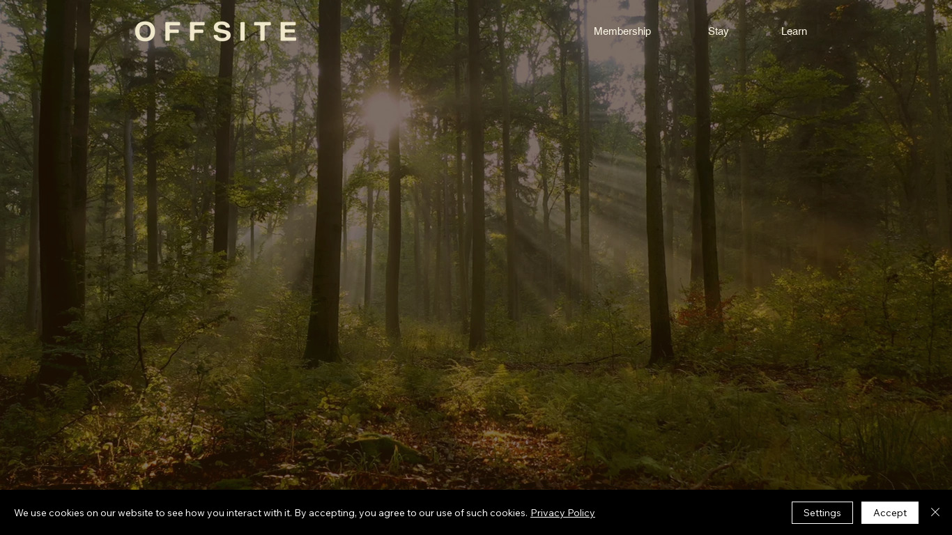 Offsite Camp Landing page
