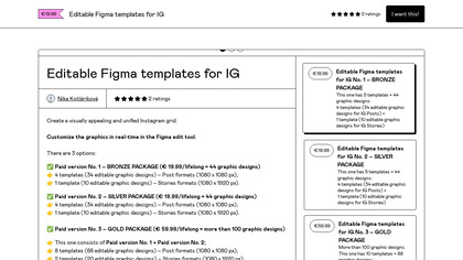 Editable Figma templates for IG image