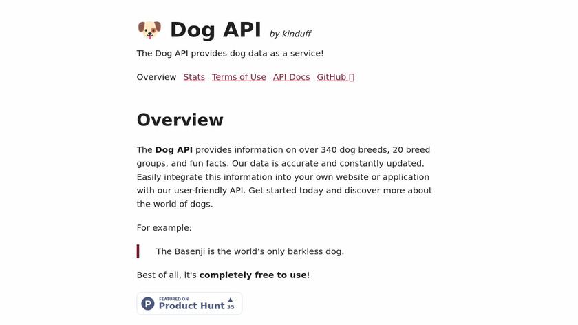 Dog API Landing Page