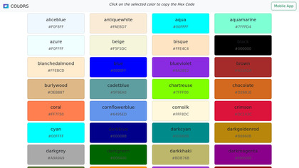 Websafe Colors Picker image