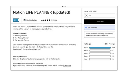 Notion Life Planner image