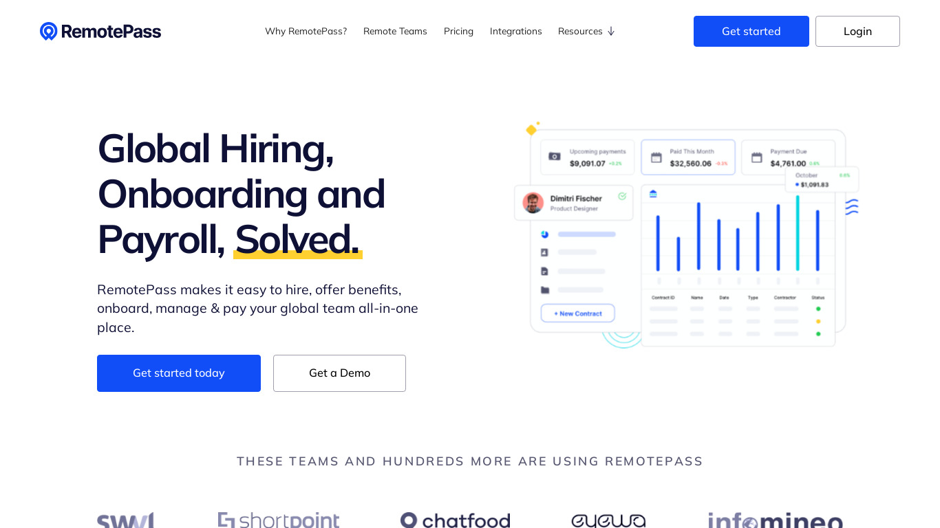 RemotePass Landing page