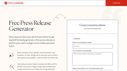Free Press Release Generator screenshot