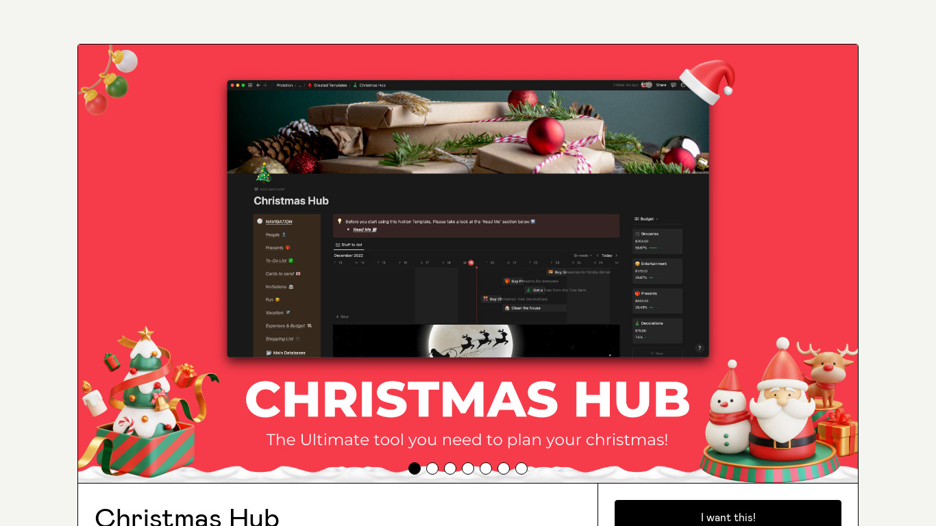Christmas Hub Landing page