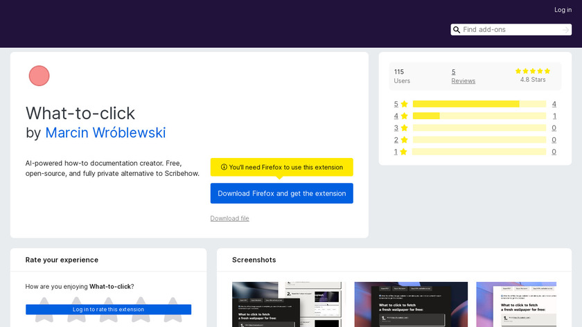 What-to-click Landing Page