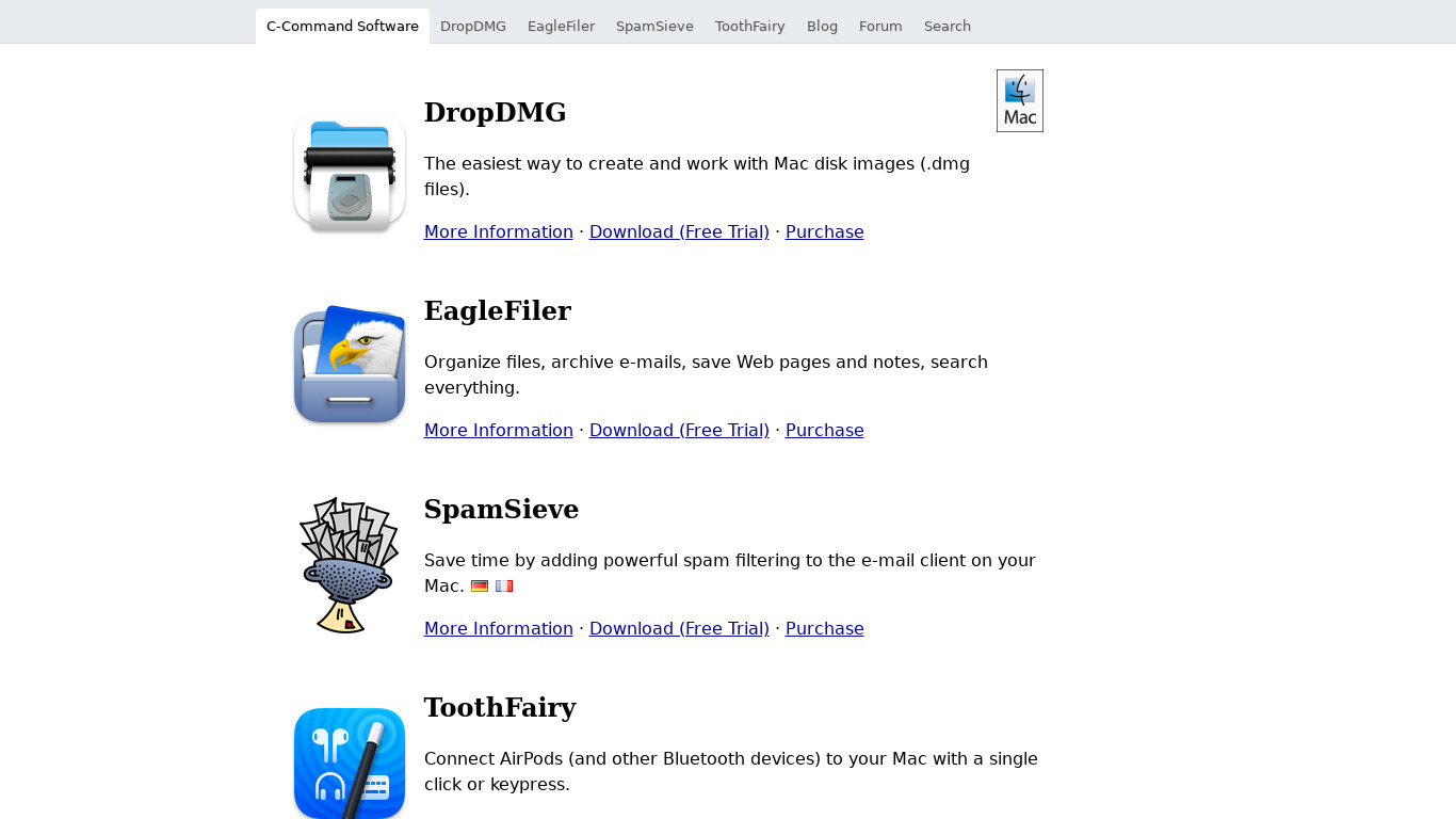 C-Command Software Landing page