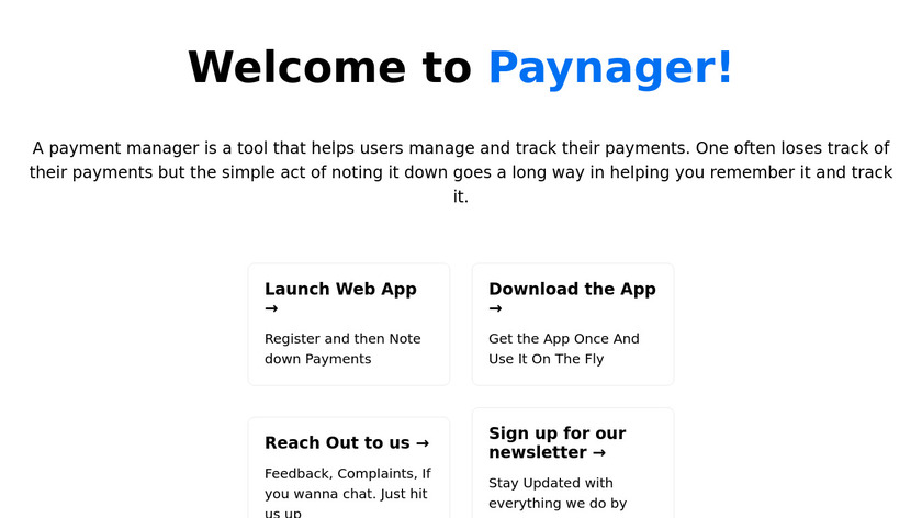 Paynager Landing Page