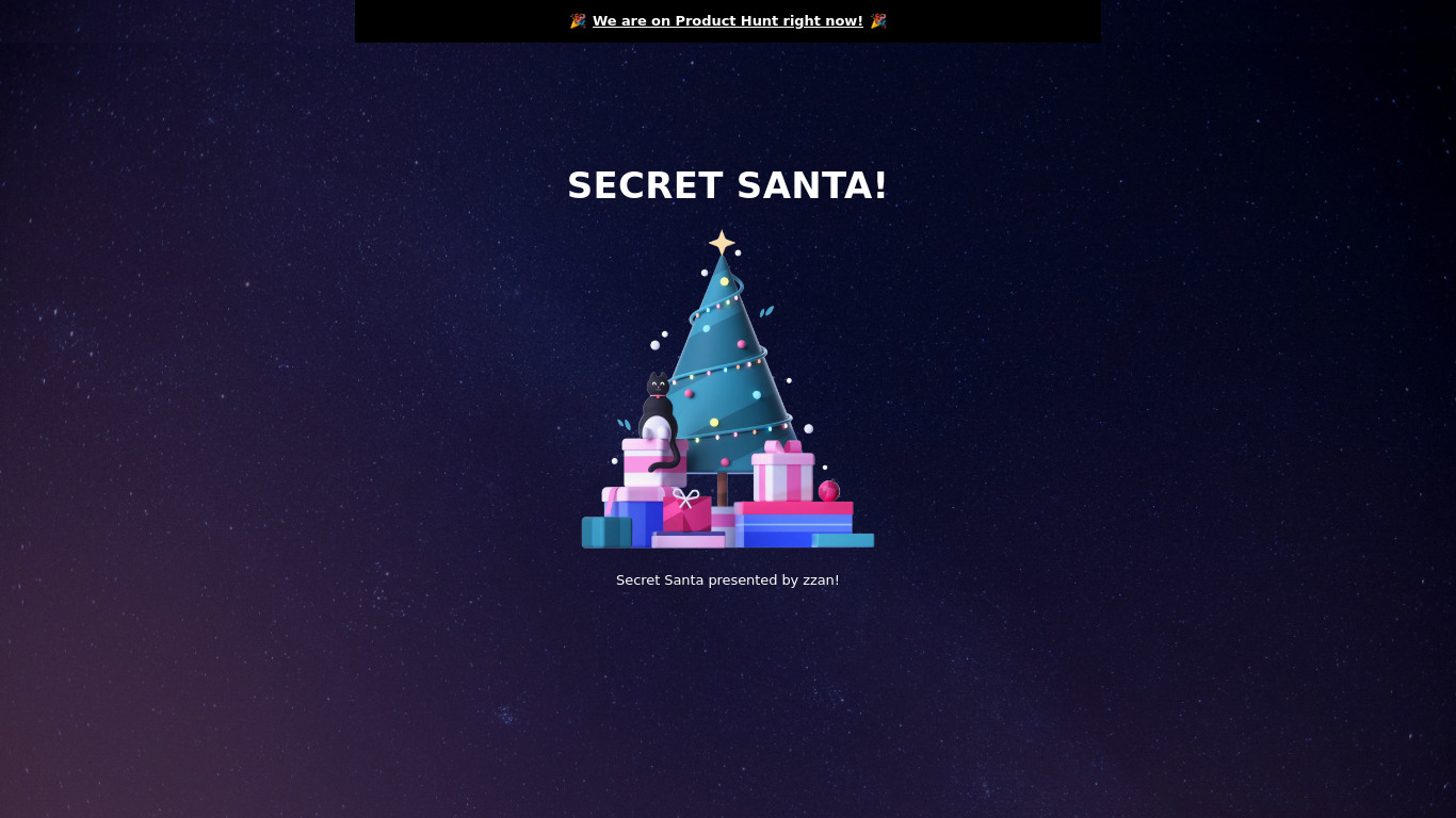 Secret Santa by Zzan Landing page