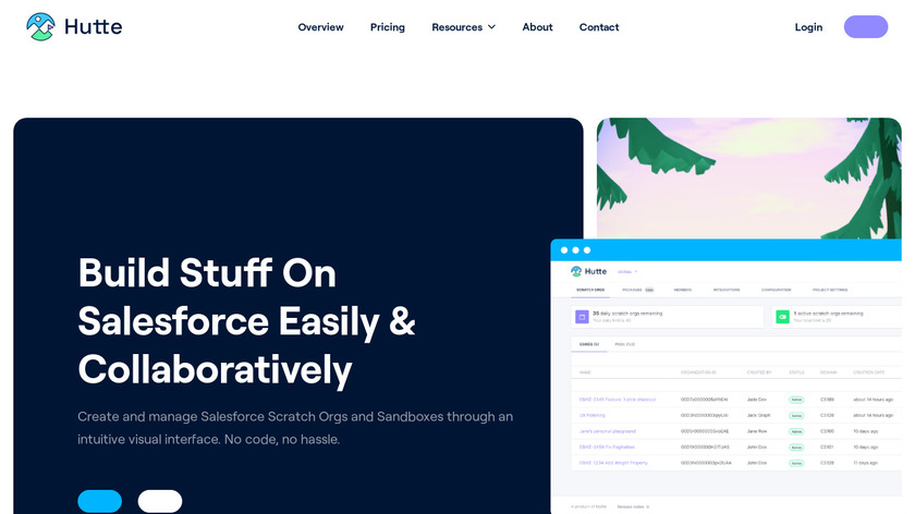 Hutte Landing Page