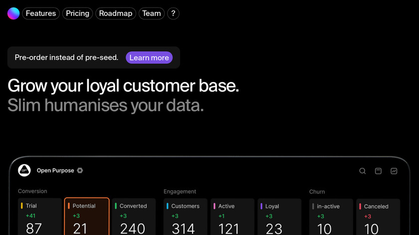 Slim.app Landing Page