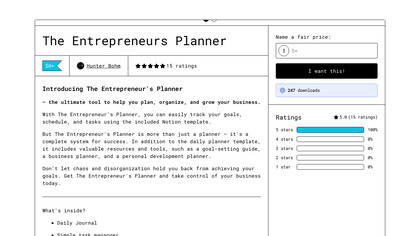 The Entrepreneurs Planner image