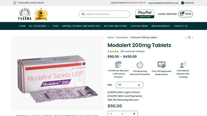 Buy Modalert 200mg  Tabs image