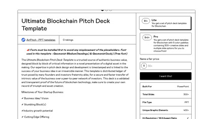 Ultimate Blockchain Pitch Deck Template image
