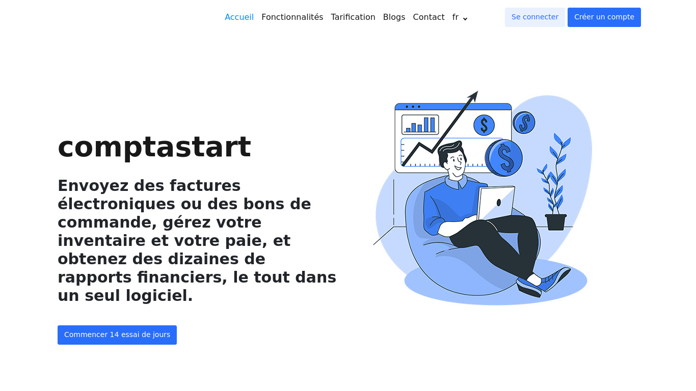 comptastart Landing page