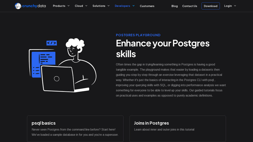 Postgres Playground Landing Page