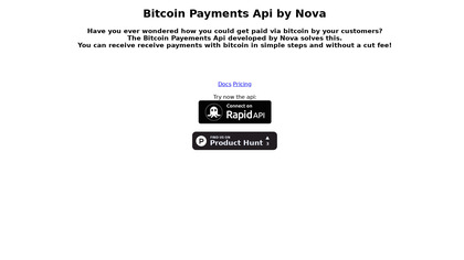 Bitcoin Api by Nova image