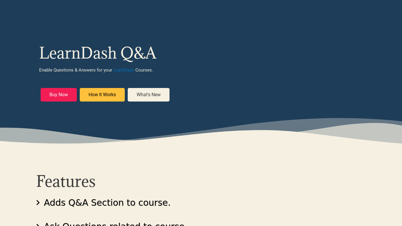 LearnDash Q&A Landing page