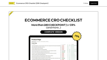 Ecommerce CRO Checklist image