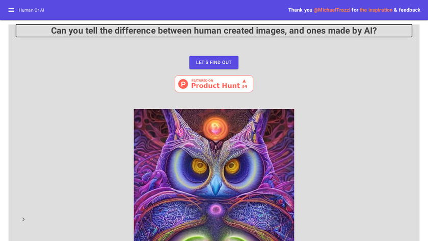 human-or-ai.art Landing Page