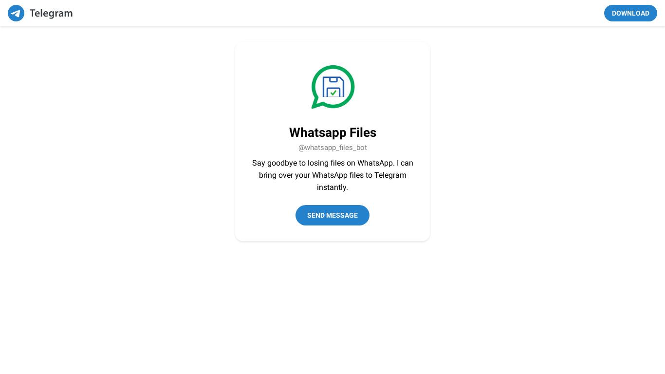 Whatsapp Files Bots Landing page