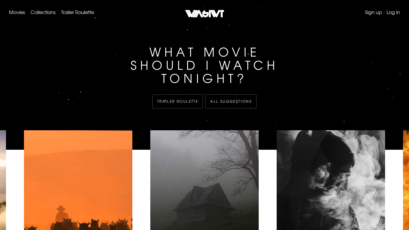 What Movie Should... Landing page