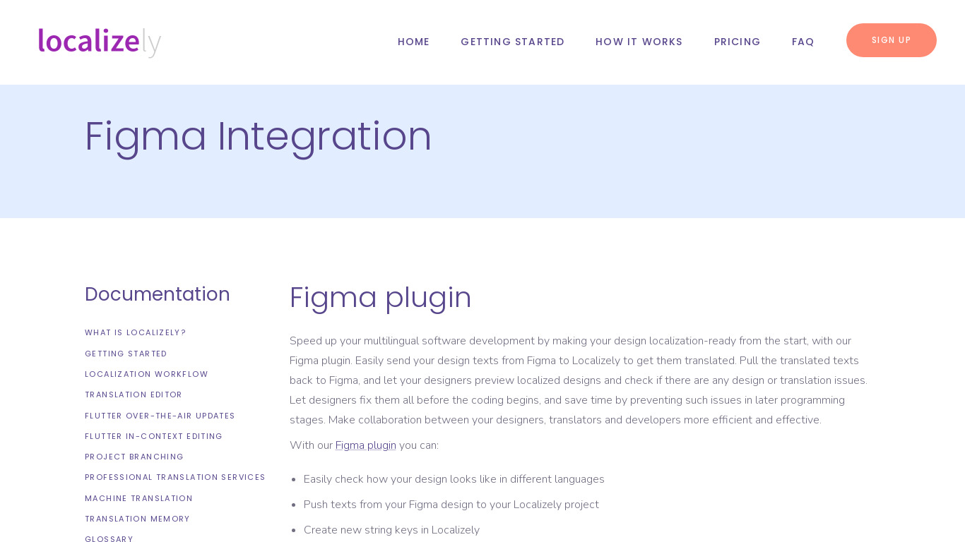 Localizely - Figma plugin Landing page
