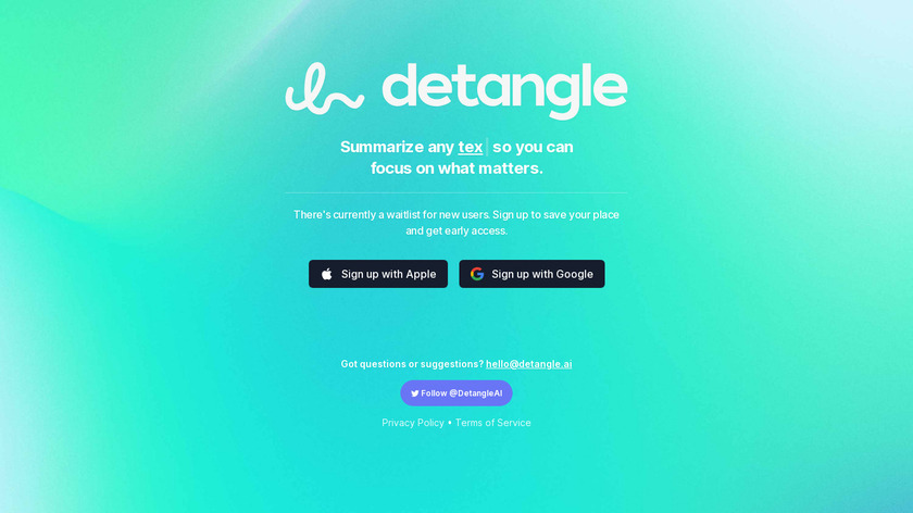 DetangleAI Landing Page