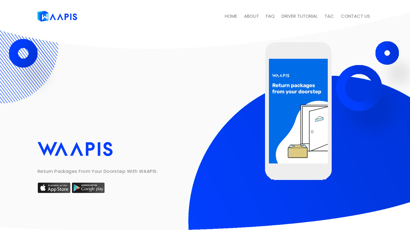 WAAPIS Landing page