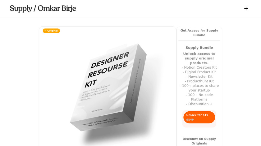 Designer Resources Kit Landing Page