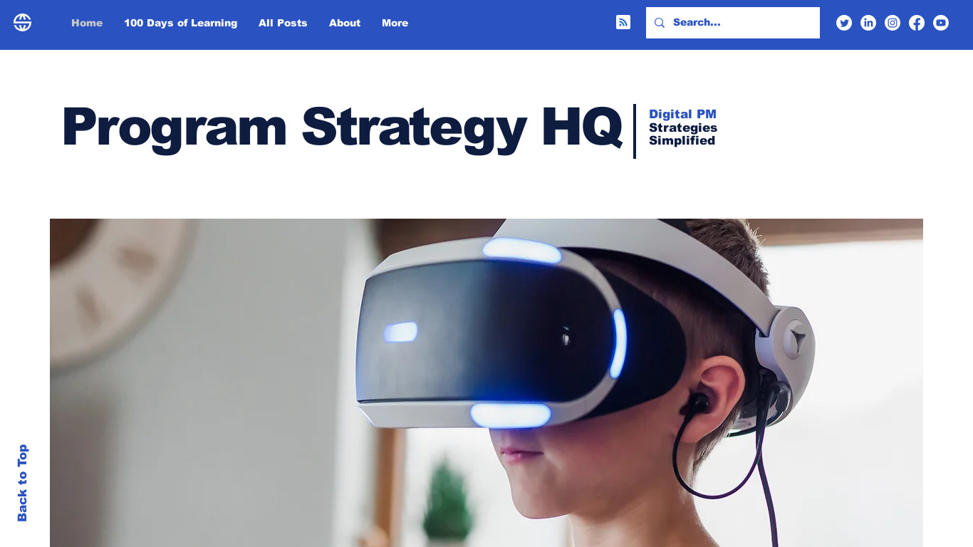 Program Strategy HQ Landing page