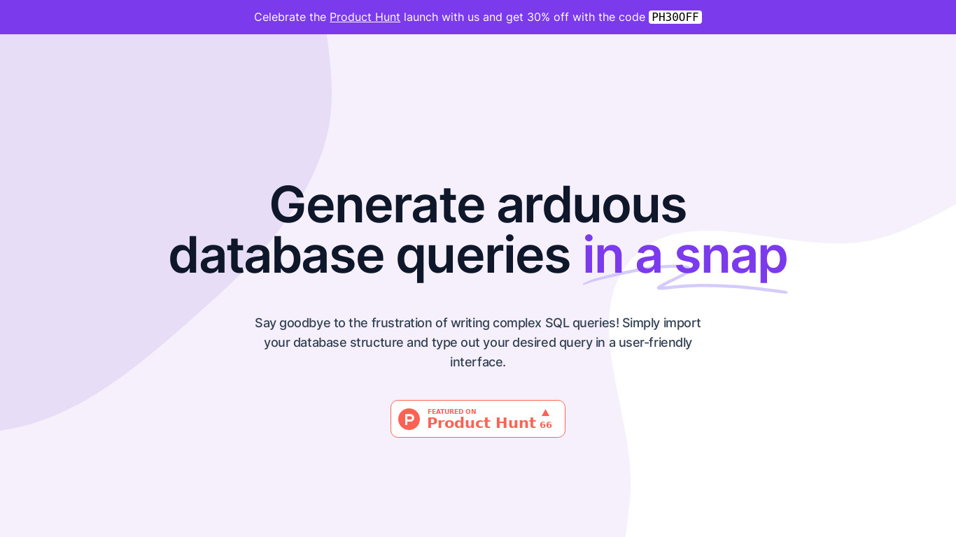 Database Sensei Landing page