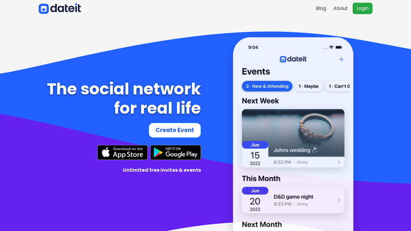 dateit Landing Page