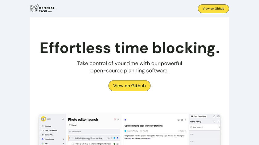 General Task (Beta) Landing Page