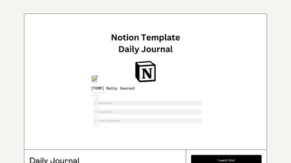 Daily Journal - Notion Template image