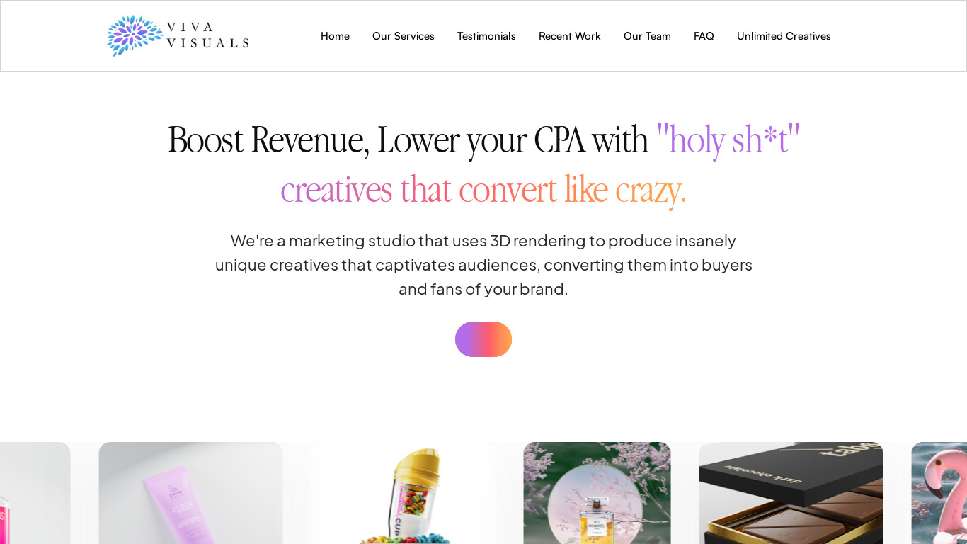 Viva Visuals Landing page