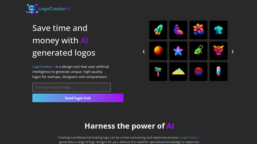 LogoCreatorAI Landing Page