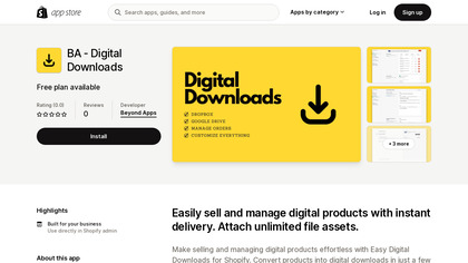 Shopify Digital Downloads App image