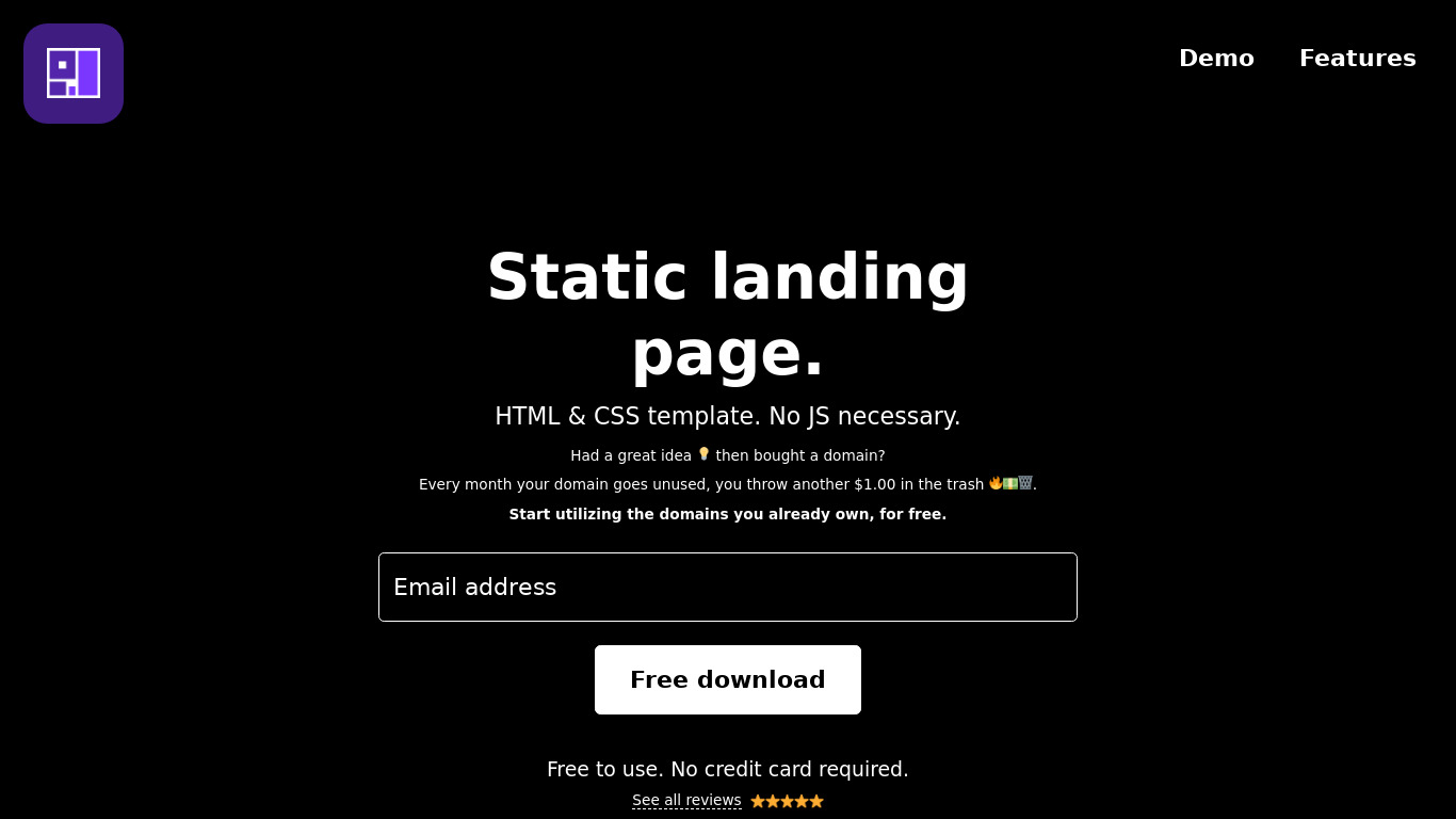 PackageJS Landing page